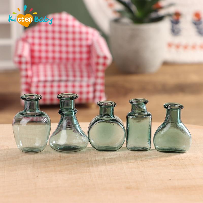 Florist Supply Vases - 24スタイル1/12素敵なミニチュアドールハウスガラス花瓶ミニフラワー花瓶ドールハウス家具装飾アクセサリー用