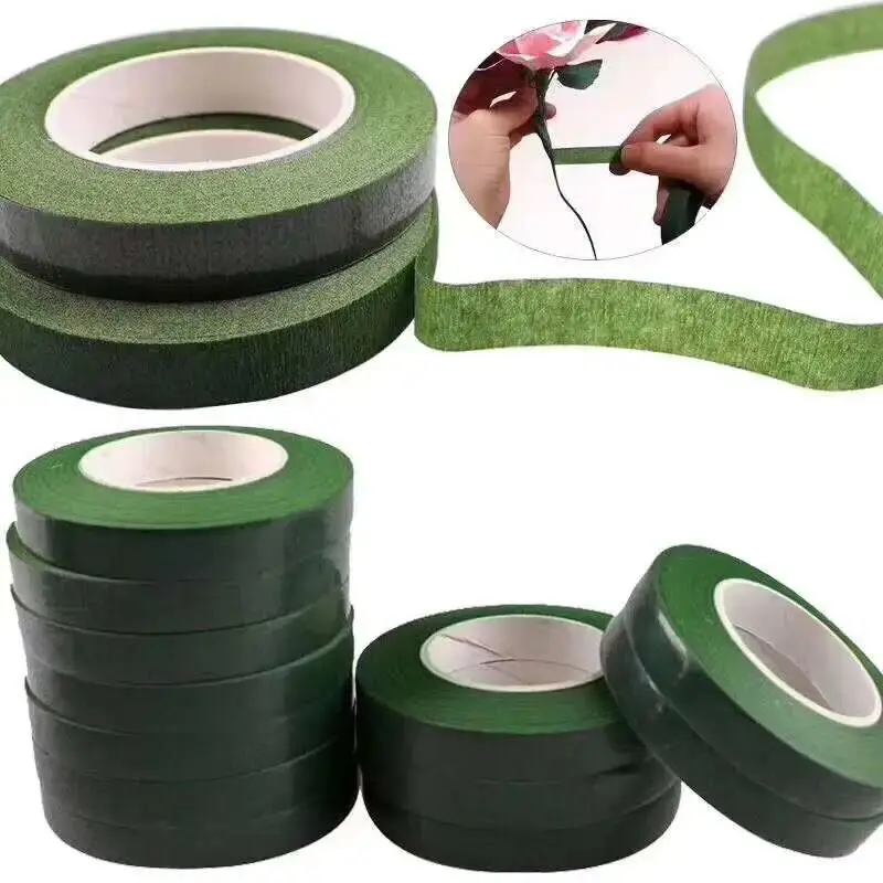 Floral Tape Green - 1-10 個花束花茎テープグリーン自己粘着テープ花屋フラワーラッピングテープウェディングパーティー DIY 装飾用品