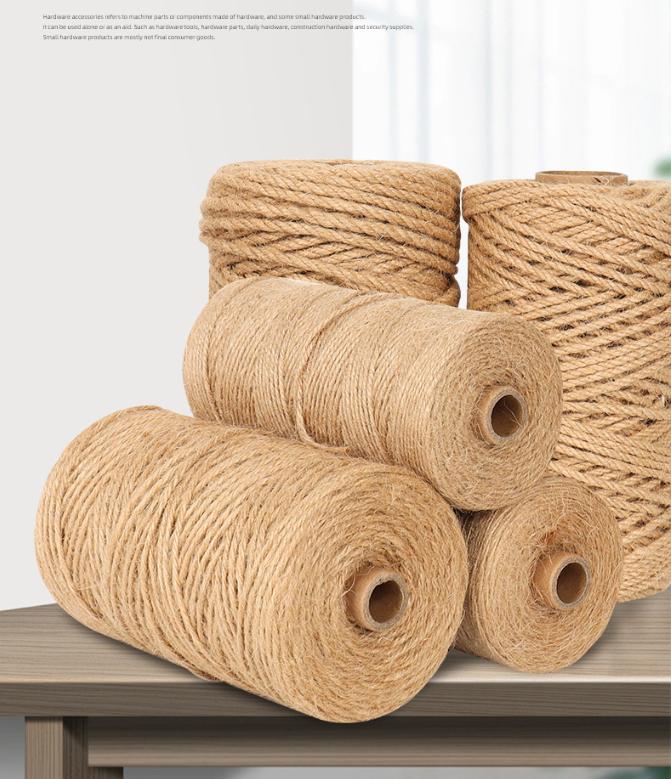 Twine Jute Natural - 100 メートルナチュラルヴィンテージジュートロープコードストリング麻ひも黄麻布 DIY 工芸品ギフトラッピングジュート麻ガーデニングウェディングパーティー装飾