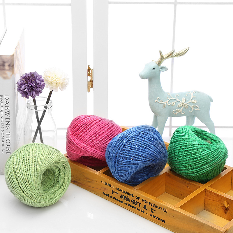 Twine Jute Natural - 天然ジュート麻ひも耐久性のある芸術工芸ギフトラッピングストリングクリスマス装飾庭用 - 環境に優しいパッキングロープ