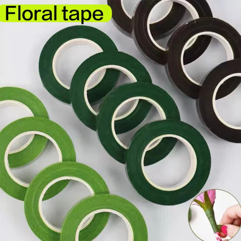 Floral Tape Green - 花卉テープ グリーンテープ クレープ紙 DIYフラワー 包装テープ 花材