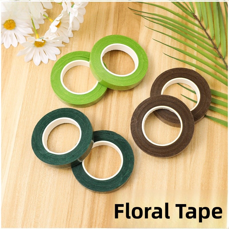 Floral Tape Green - 手作り花束テープツイストスティック No.2 フラワーポールグリーン粘着テープクリエイティブ半袖レディース Tシャツ