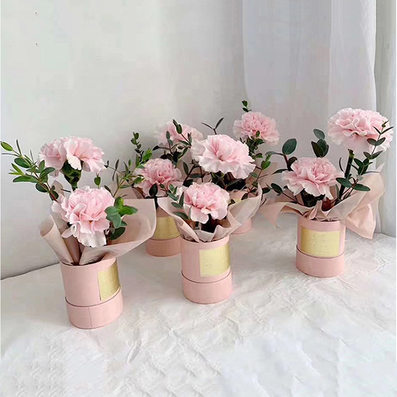 Florist Supply Buckets - 蓋付き丸型フラワーペーパーボックス、花屋用フラワーバケツ、クリエイティブなギフト包装ボックス、ブーケ、結婚式、パーティーの装飾用品