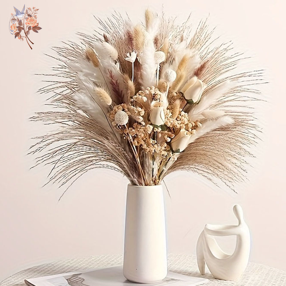 80個入り人工ドライフラワーブーケ、インテリアホームテーブル - Florist Supply Vases のレビューと価格
