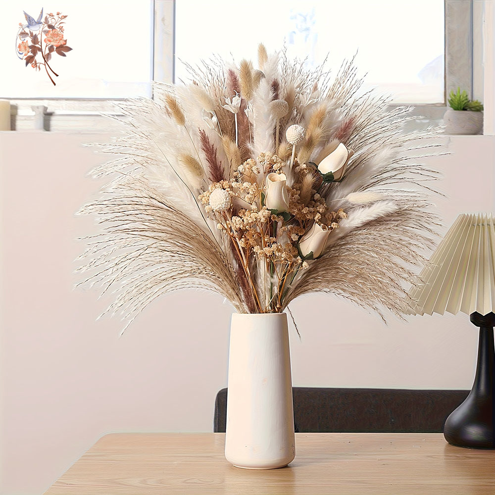 80個入り人工ドライフラワーブーケ、インテリアホームテーブル - Florist Supply Vases のレビューと価格