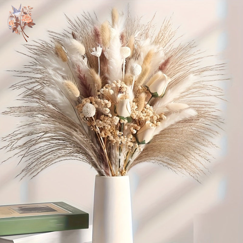 80個入り人工ドライフラワーブーケ、インテリアホームテーブル - Florist Supply Vases のレビューと価格