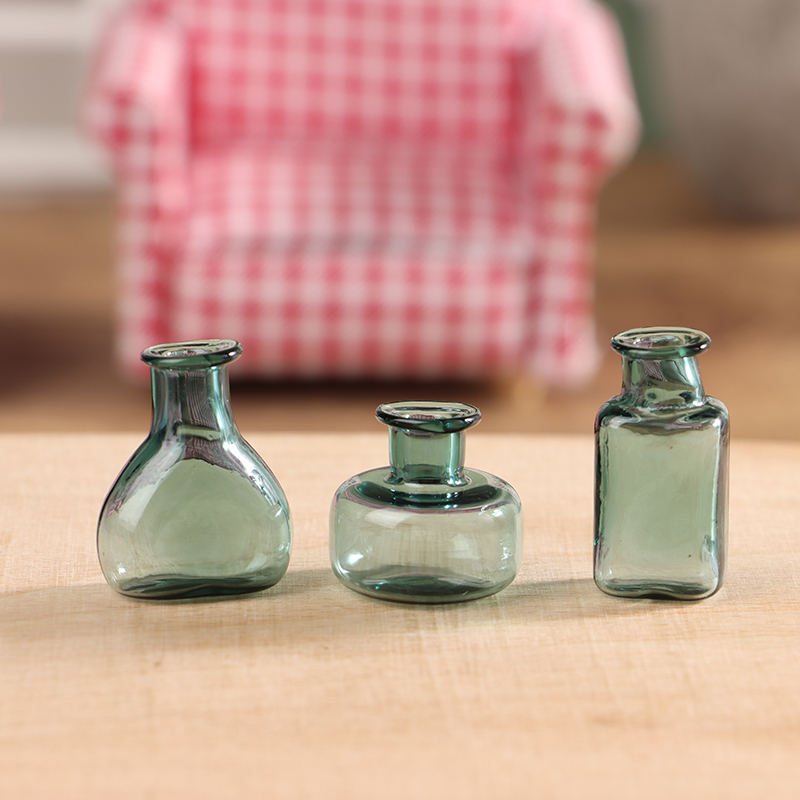 24スタイル1/12素敵なミニチュアドールハウスガラス花瓶ミ - Florist Supply Vases のレビューと価格