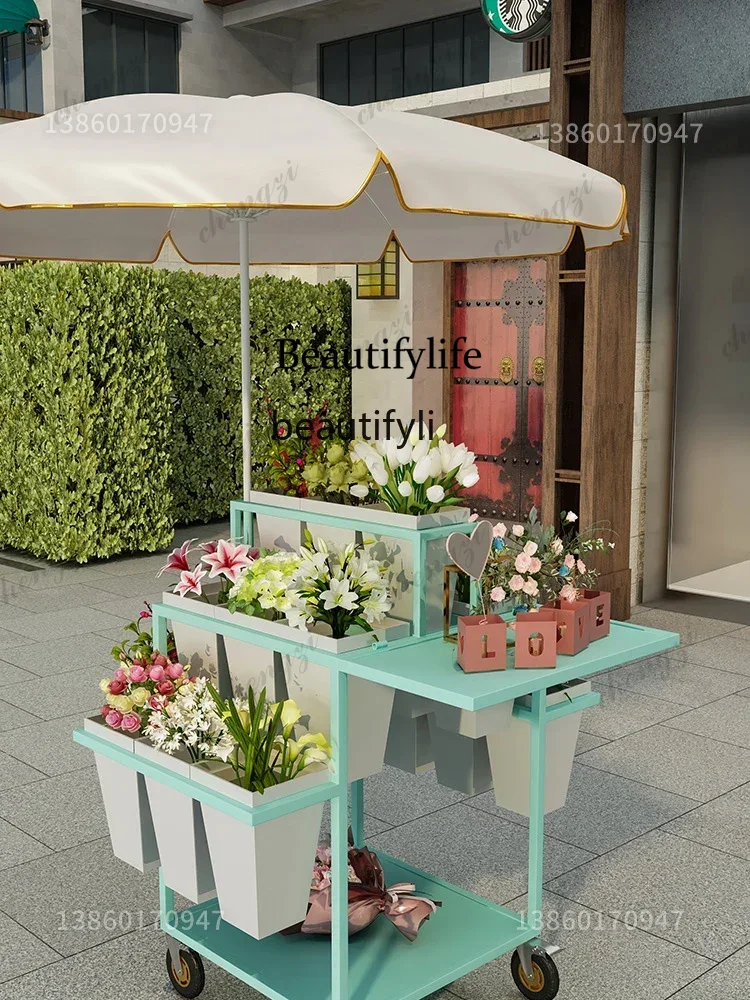 03 花売り屋台 花の手押し車 夜市 屋外花屋用品 花束折り - Florist Supply Buckets のレビューと価格