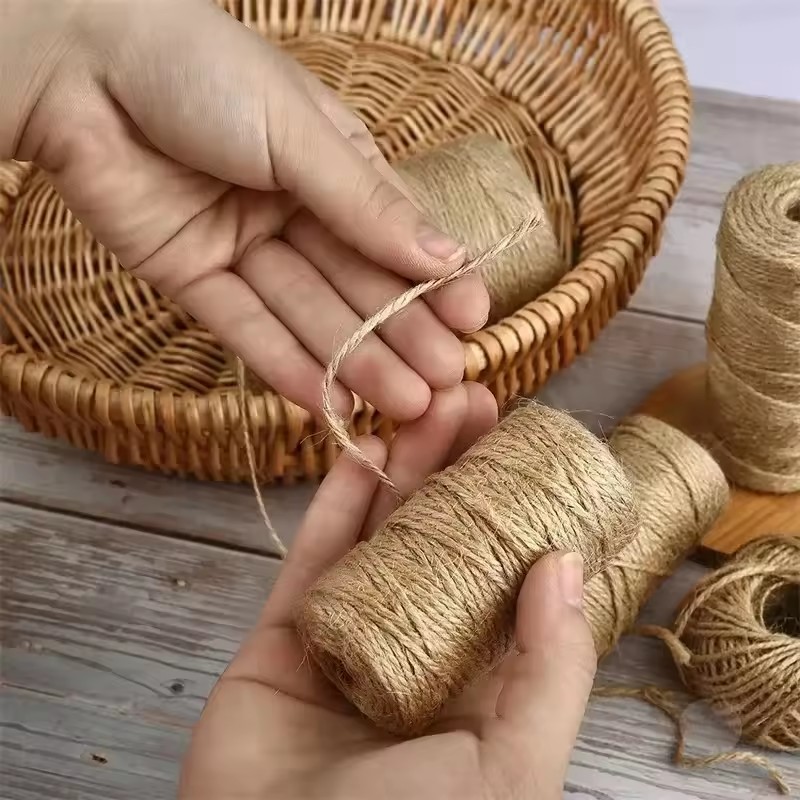 100 メートルナチュラルヴィンテージジュートロープコードス - Twine Jute Natural のレビューと価格