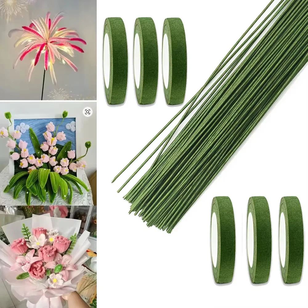 グリーンフラワーステムスティック DIYフラワーマテリアル  - Floral Tape Green のレビューと価格