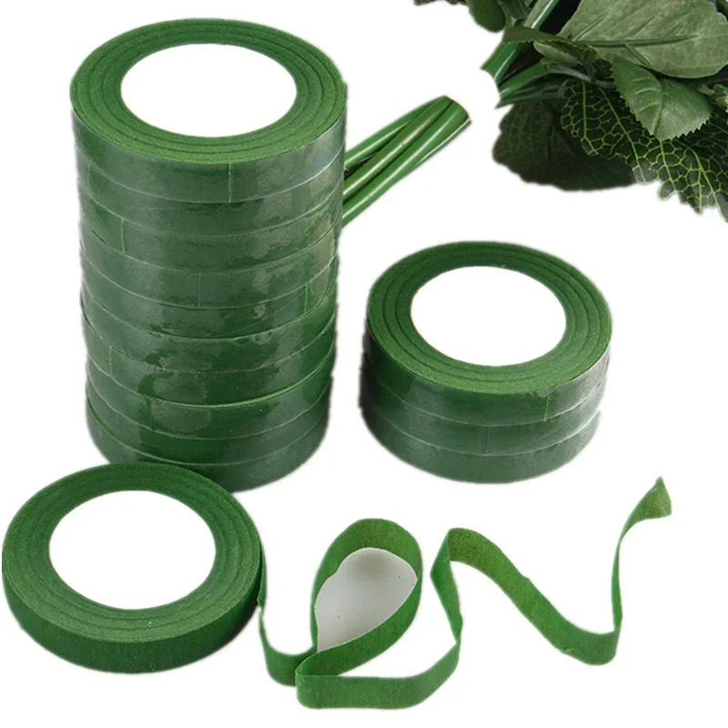 1-10 ロール花束花茎テープグリーン自己粘着テープ花屋フラ - Floral Tape Green のレビューと価格