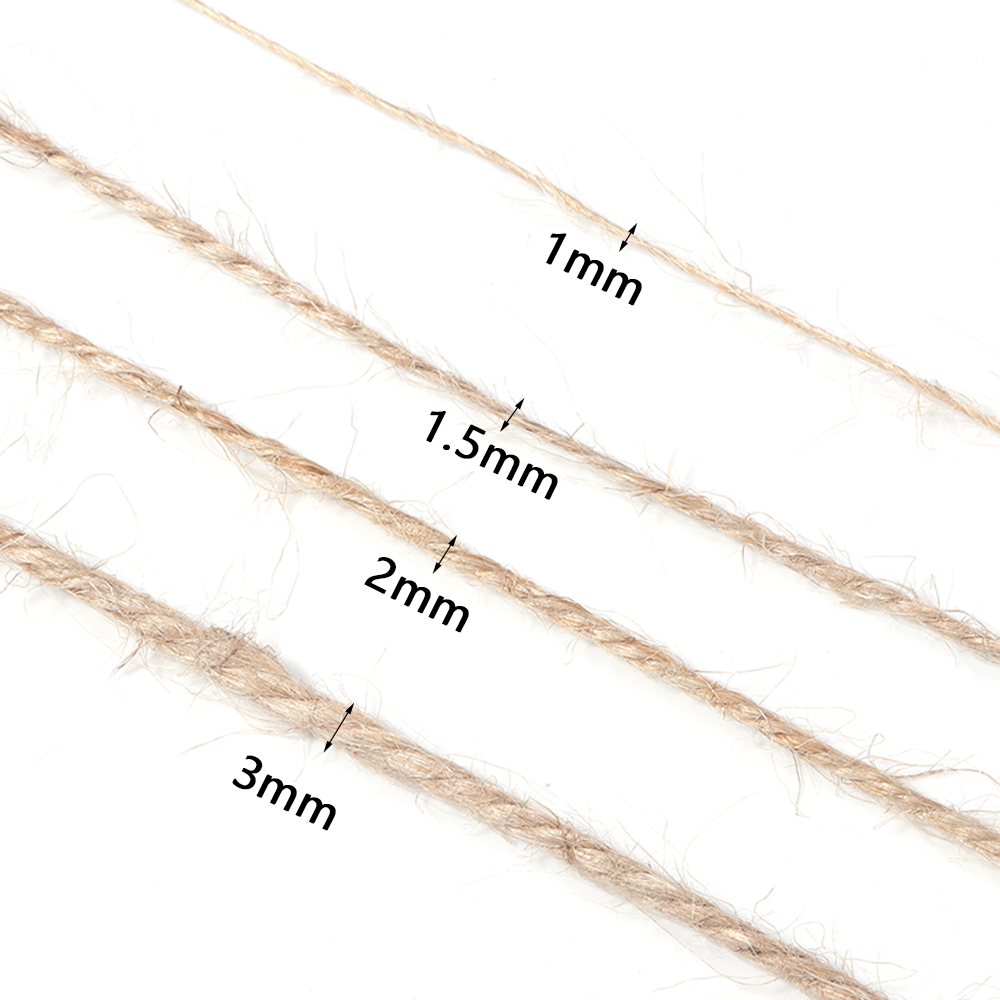 100 メートル天然ジュートコードストリングリボン工芸ヴィン - Twine Jute Natural のレビューと価格