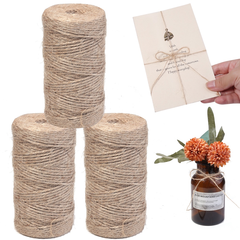100 メートル天然ジュートコードストリングリボン工芸ヴィン - Twine Jute Natural のレビューと価格