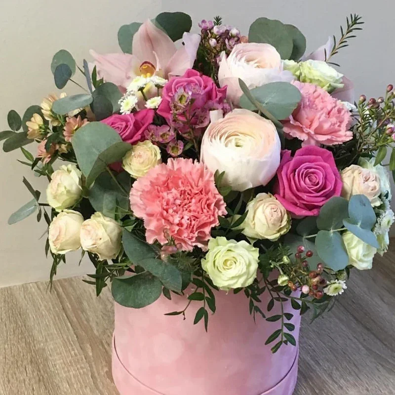 3 ピース/セットラウンド形状ベルベットギフトボックス花屋フ - Florist Supply Buckets のレビューと価格