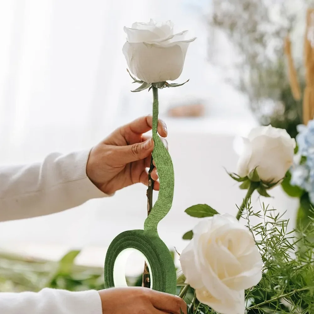 グリーン美しい花テープ 18 メートル紙粘着テープローズフラ - Floral Tape Green のレビューと価格