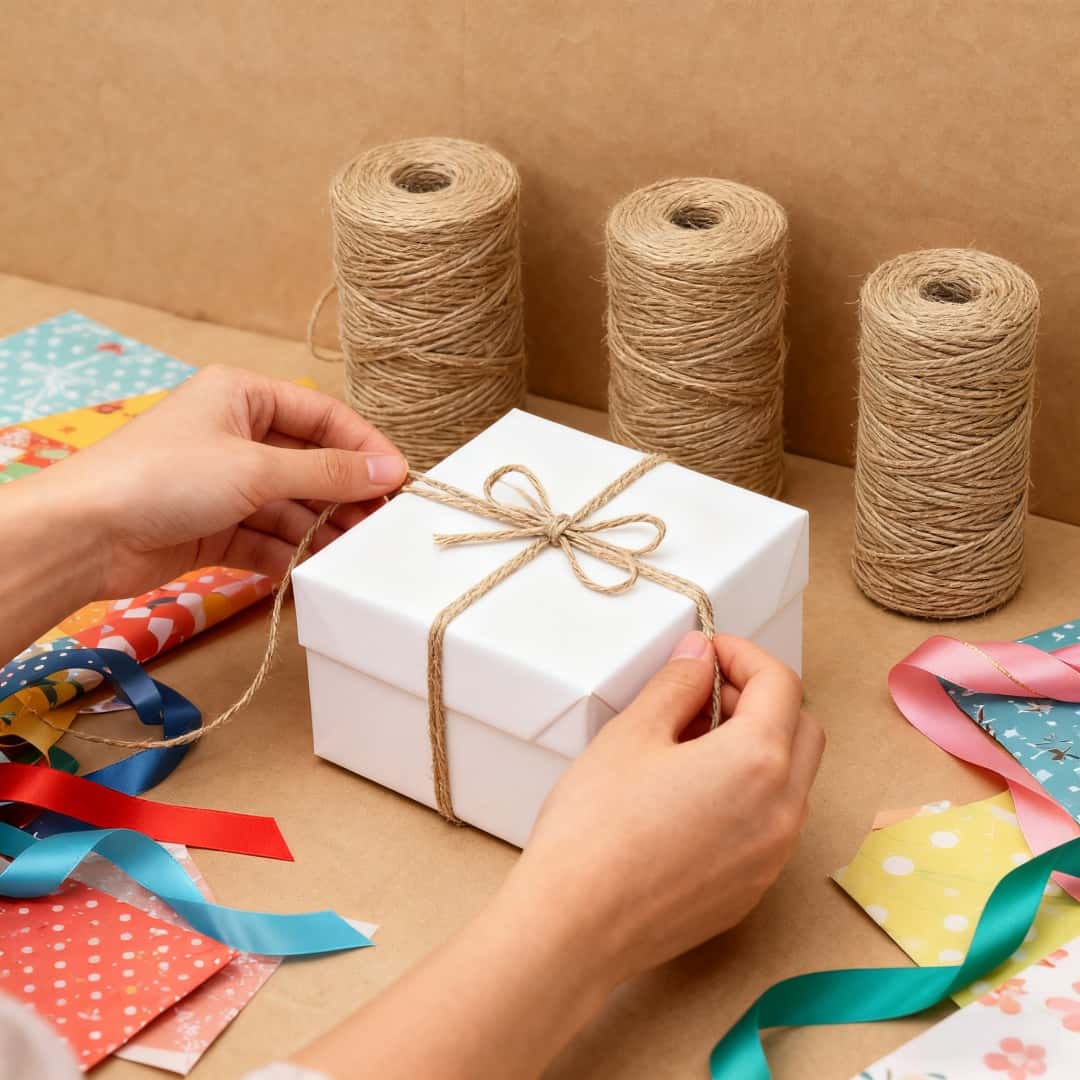 ナチュラルヴィンテージロープジュートリボンクラフトDIY天然 - Twine Jute Natural のレビューと価格