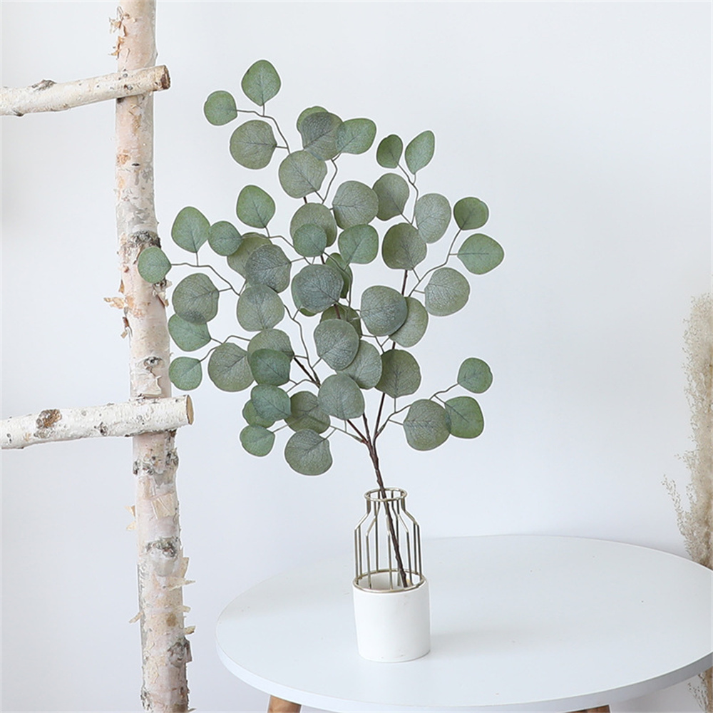 ユーカリの葉の人工植物、偽の花、クリスマスの装飾、結婚式、家 - Florist Supply Vases のレビューと価格