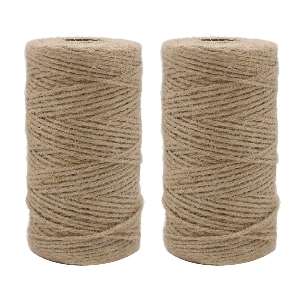 2個入り×333フィート2mm3プライジュート紐、紐で結ぶパ - Twine Jute Natural のレビューと価格