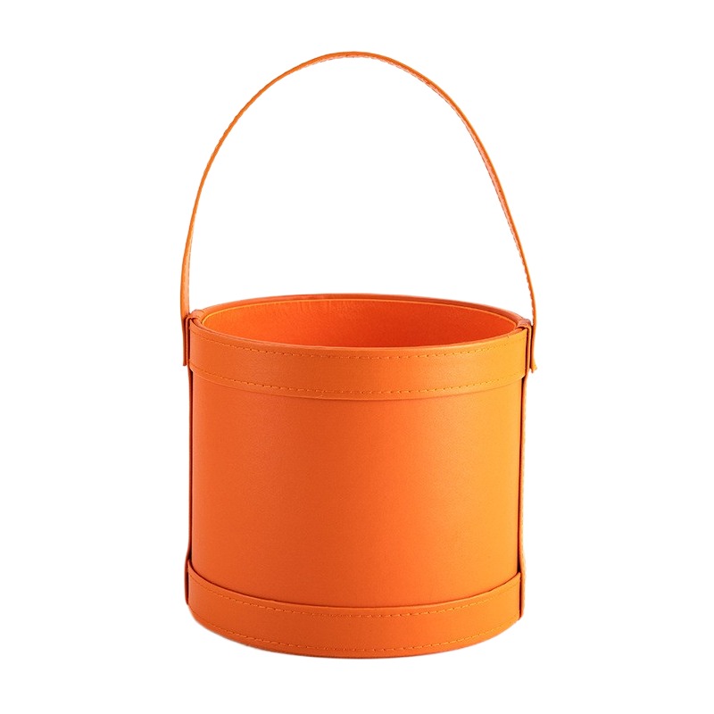 ポータブルレザーラウンドギフトボックス、花屋の花束包装、結婚 - Florist Supply Buckets のレビューと価格