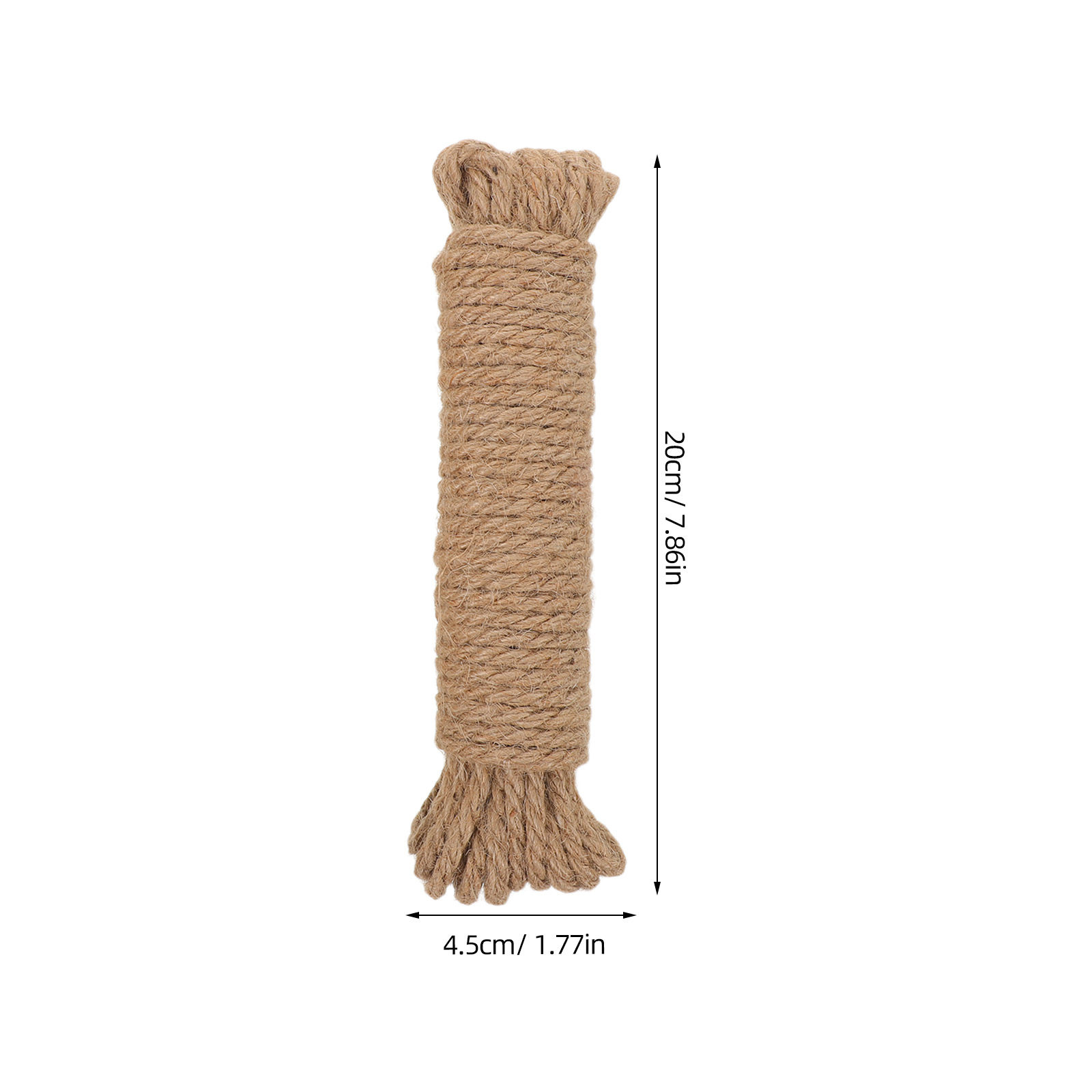 4ロールのヴィンテージ手編みジュートロープコード、斧の柄の巻 - Twine Jute Natural のレビューと価格