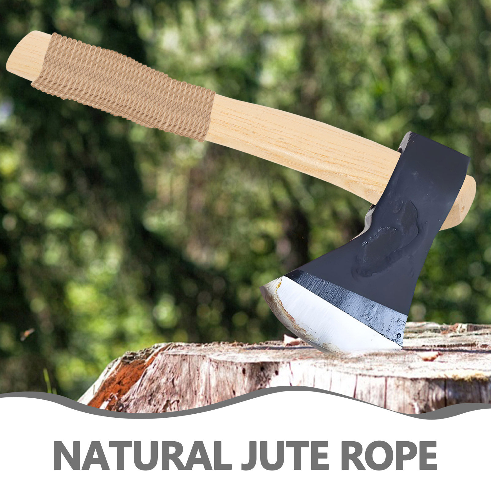 4ロールのヴィンテージ手編みジュートロープコード、斧の柄の巻 - Twine Jute Natural のレビューと価格