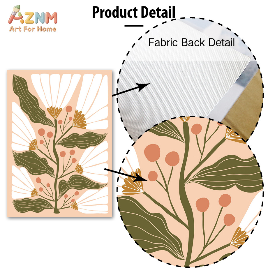 AZNM ボヘミアンフローラルキャンバスウォールアート抽象的 - Florist Supply Vases のレビューと価格