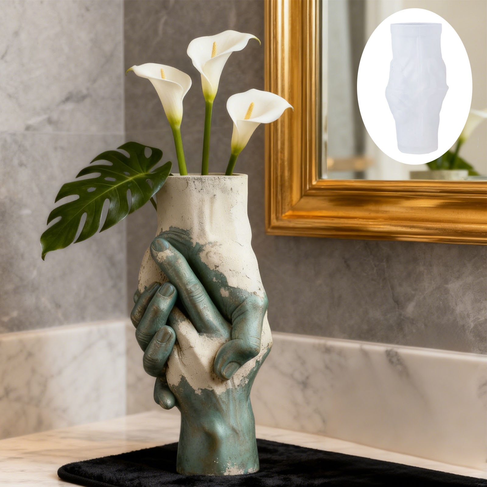 芸術的な手と手を繋ぐ花瓶型シリコンモールド：ヴィンテージな質 - Florist Supply Vases のレビューと価格