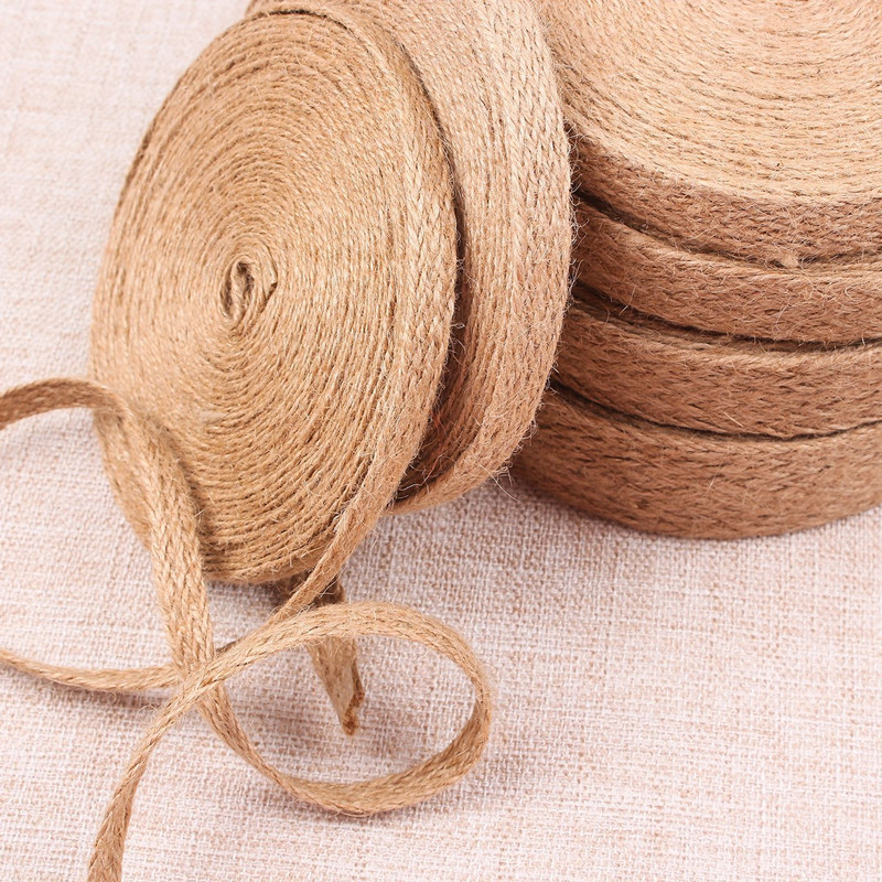 10 メートル天然ジュート黄麻布紐コードフラット編み込みヴィ - Twine Jute Natural のレビューと価格