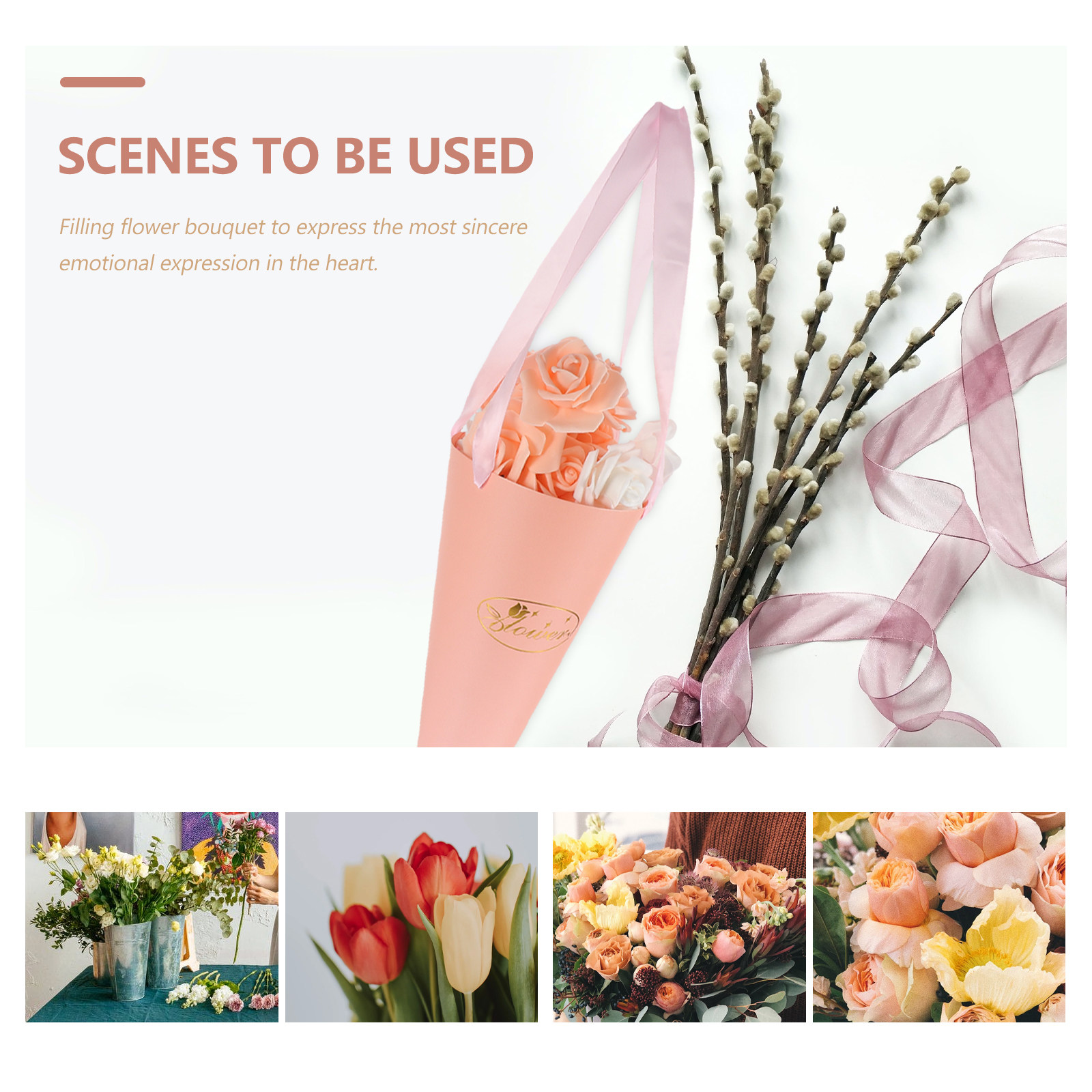 6 個の花束バッグシックなポータブル紙バケツフラワーアレンジ - Florist Supply Buckets のレビューと価格