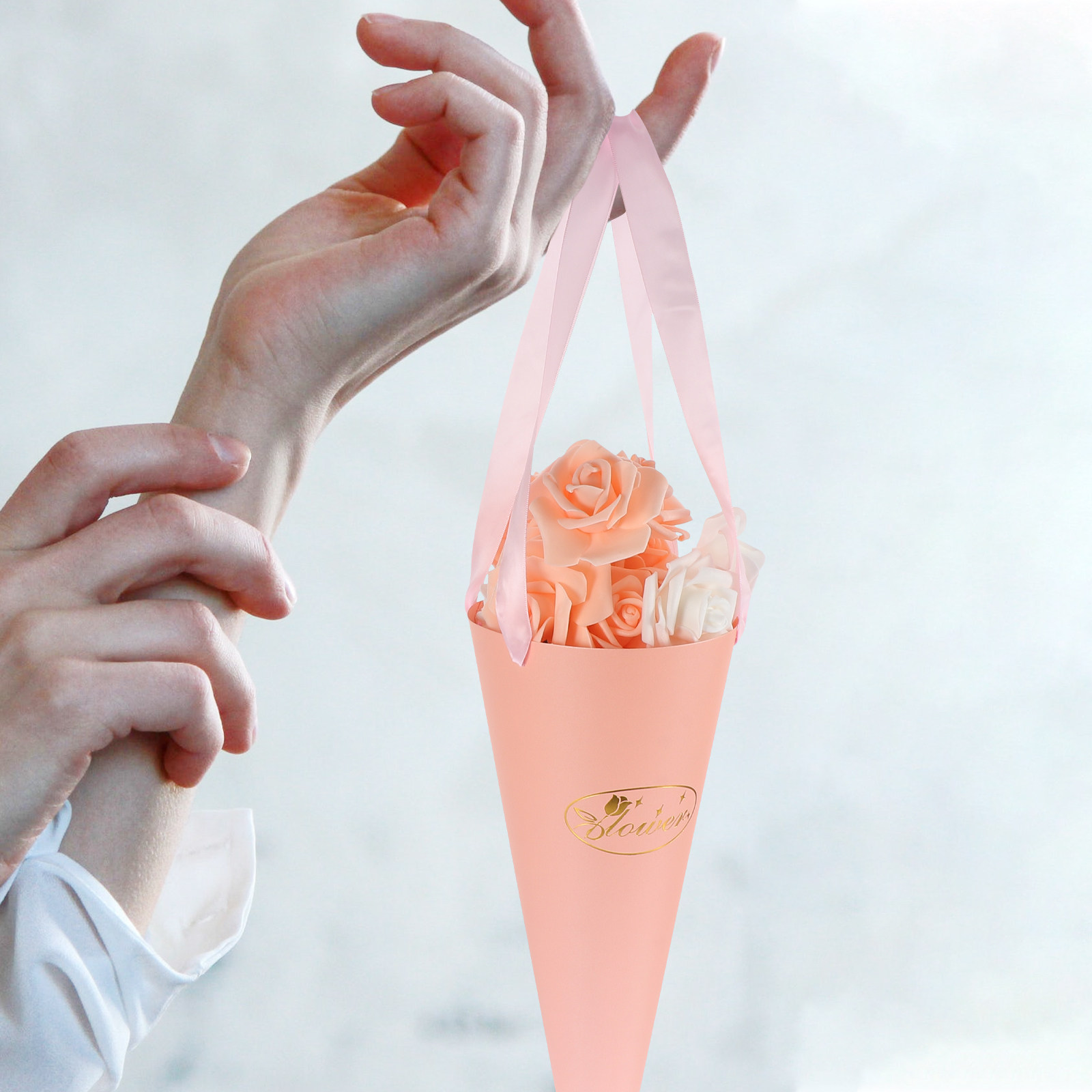6 個の花束バッグシックなポータブル紙バケツフラワーアレンジ - Florist Supply Buckets のレビューと価格